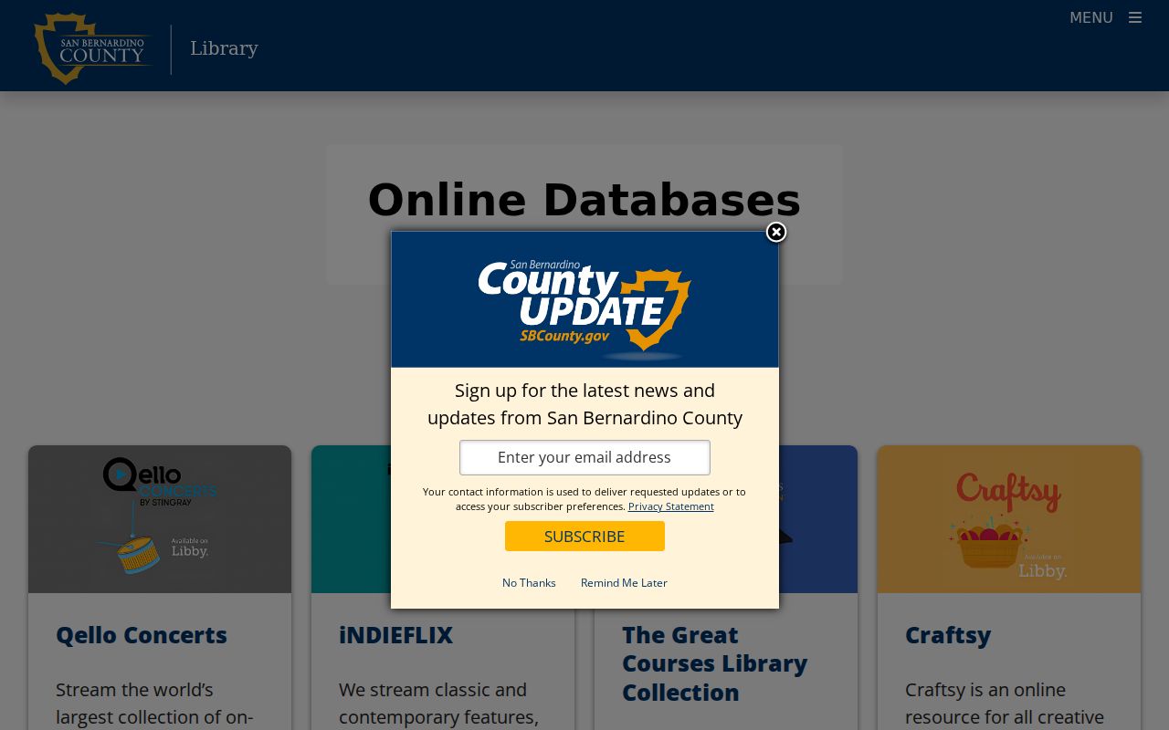 Loma Linda people directories and genealogy databases at the county library